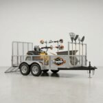 Trailerz Heavy-Duty Tandem Axle Landscape Utility Trailer with Integrated Tool Racks