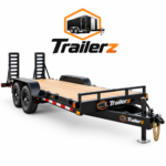 Trailerz Heavy-Duty Tandem Axle Flatbed Equipment Hauler with Loading Ramps