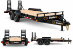 Trailerz Heavy-Duty Tandem Axle Flatbed Equipment Hauler with Loading Ramps - Image 2